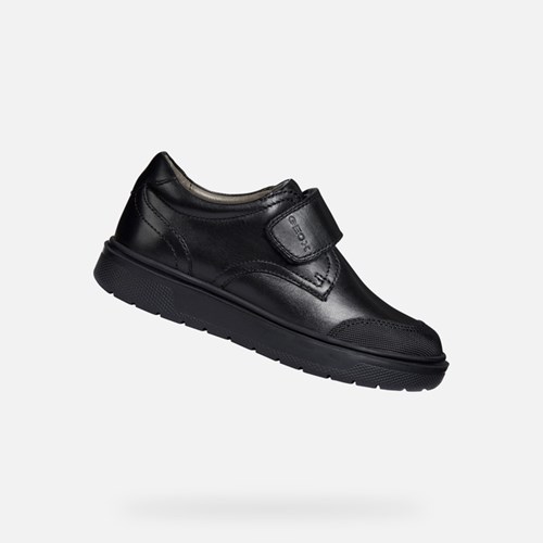 Buty na Rzepy Chłopięce Geox Riddock Czarne | 05VHZGEQU
