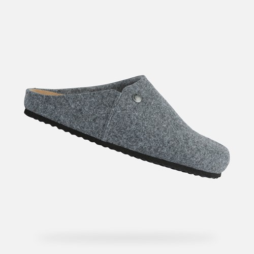 Kapcie Męskie Geox Ghita Anthracite | 48AYUHVWC