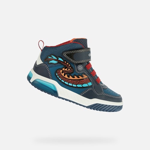 Light-up Shoes Chłopięce Geox Inek Czerwone | 94TWCIORE
