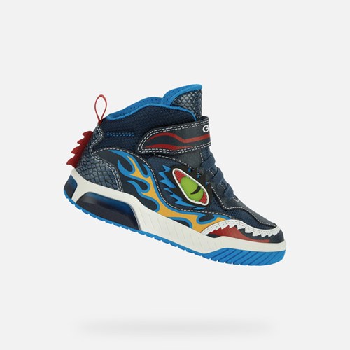 Light-up Shoes Chłopięce Geox Inek Granatowe Głęboka Niebieskie | 81ORAEUXP
