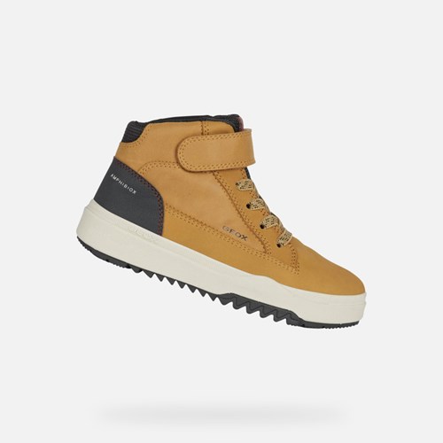 Mid-calf Boots Chłopięce Geox Bunshee Abx Ciemny Żółte Czarne | 49AEIDTOM