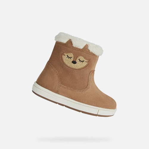 Mid-calf Boots Niemowlęce Geox Trottola Whisky | 69ZNUAXVT