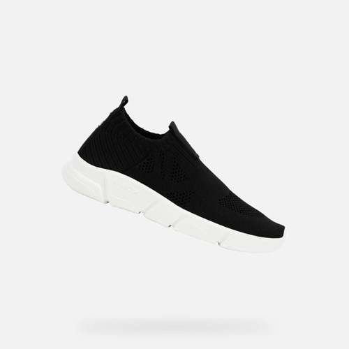 Slip On Chłopięce Geox Aril Czarne | 63SFYHEOZ