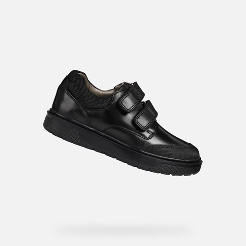 Slip On Chłopięce Geox Riddock Czarne | 13BHGTWJC