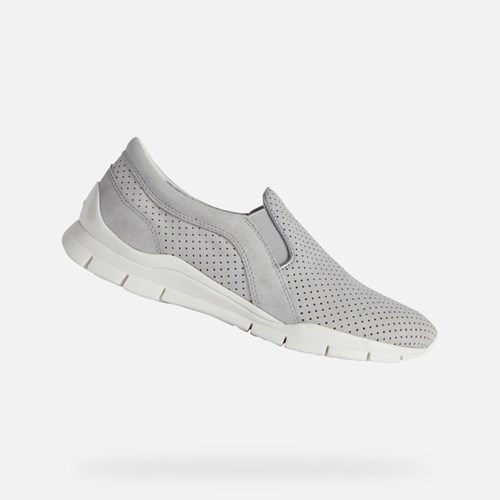 Slip On Damskie Geox Sukie Głęboka Szare | 49VJPYDUA