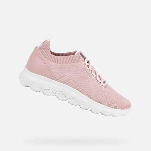 Trampki Damskie Geox Spherica Różowe | 07LNXTUDS